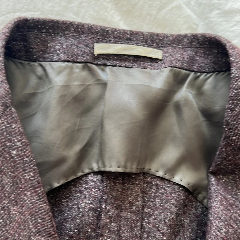 Brunello Cucunelli Blazer Size 50 Burgundy - Picture 3 of 5